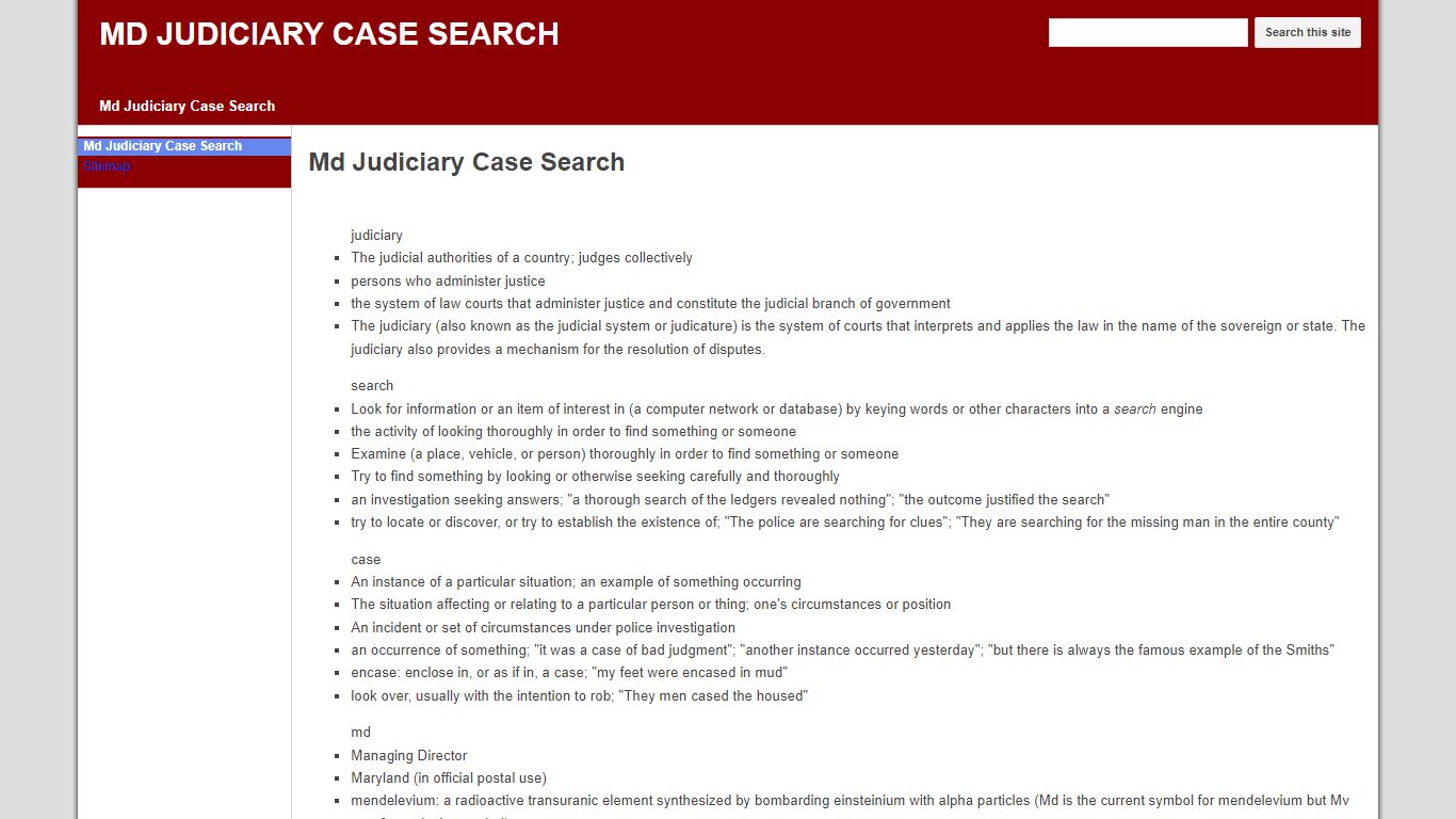 MD JUDICIARY CASE SEARCH - Google